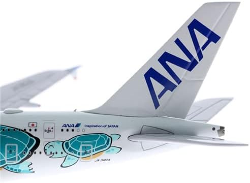 Miniatura 6 de JC Wings All Nippon Airways Green Turtle A380-800 JA382A 1400 DIECAST modelo de avión preconstruido
