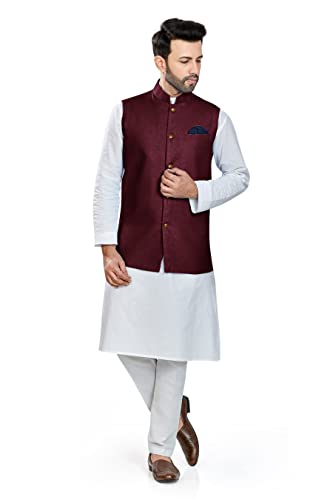 Image of BE ACTIVE Mens Nehru Jacket For Men|| Linen Waistcoat for Ocassion|| Mens Nehru Jacket