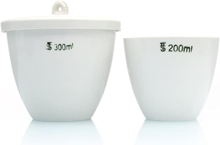 Crogiolo in Porcellana da 5 Ml A 300 Ml, 1/2/5/10 Pezzi, Crogiolo in Ceramica con Coperchio per Esperimenti di Laboratorio Scolastico, 10ml 10pcs