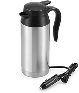 Car Kettle Boiler Sunsbell 650ml Car Heating Travel Cup Stainless Steel Mug Car Coffee Cup Warmer with DC 12V Charger for Car (Kettle Boiler)