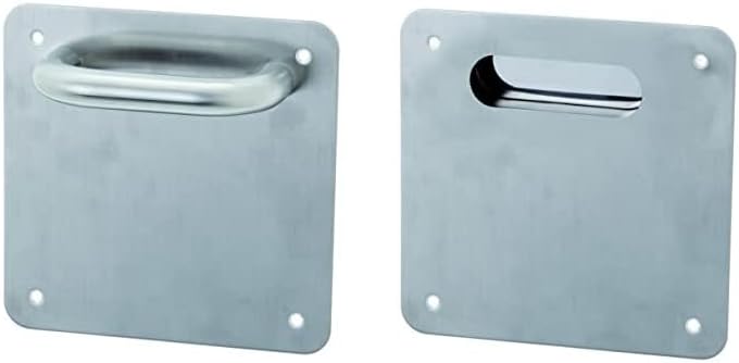 Tesa Assa Abloy mstt80vis16 Manilla Sena Square Plate, Double Handle Vertical, INOX