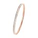 Produktbild s.Oliver Armreif Edelstahl Damen Armschmuck, mit Kristall, 6,3 cm, Roséfarben, Kommt in Schmuck Geschenk Box, 2018536