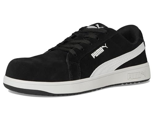 Image of PUMA Women's Iconic Suede Low ASTM EH Black /White 7 Wide