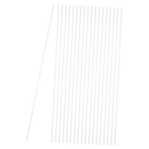 IWOWHERO 20pcs Hollow Square Tube Square Tubing Crafting Tubing Plastic Tube DIY Tubing Material Square Tubes DIY Material Sand Table Tube Sand Table Tubing Material Tube Material Abs White