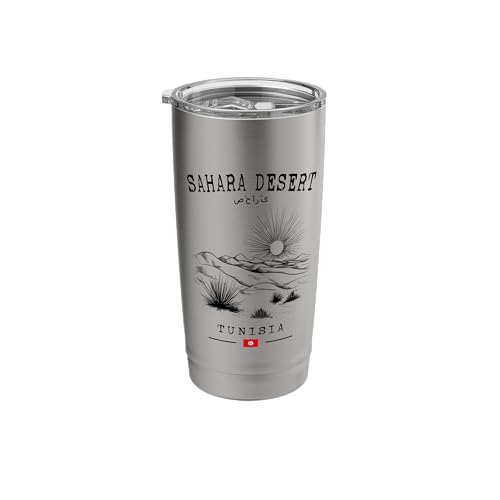 Sahara Desert Tunesia Flag Arabic Script Sahara Souvenir Stainless Steel