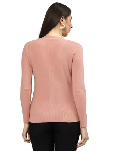 Image of Kalt Women Full Sleeves V-Neck Design Acrylic Cardigan Sweater