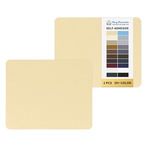 KING MOUNTAIN Canvas Repair Patch 9 x11 Inch 2 Pcs Self-Adhesive Waterproof Fabric Patch for Sofas, Tents, Furniture,Tote Bags, Car Seats (Beige)