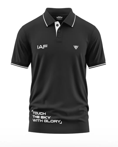 Image of WarriorWorld Mens Pure Cotton Polo T-Shirt for Men 270 GSM Breathable Fabric Stylish Regular Fit Polo Collar Tee Durable Everyday Casual Wear