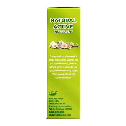 Manzanilla Sophia Chamomile, Herbal Chamomile Eye Drops, Cleanses And Soothes, Natural Active Ingredient, 0.5 Fl Oz, Bottle #TOP5