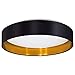 EGLO LED Deckenlampe Maserlo 2, Textil Deckenleuchte, Wohnzimmerlampe Decke aus Stoff in gold und schwarz, Kunststoff in weiß, warmweiß, Ø 38 cm Baby,Schwarz günstig Kaufen-EGLO LED Deckenlampe Maserlo 2, Textil Deckenleuchte, Wohnzimmerlampe Decke aus Stoff in gold und schwarz, Kunststoff in weiß, warmweiß, Ø 38 cm