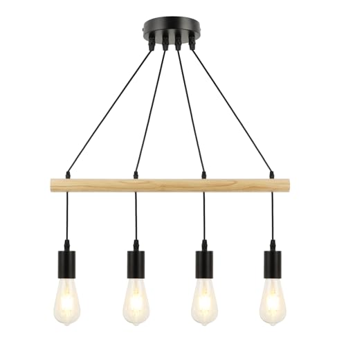 Eglo Focus Pendelleuchte, 4-flammig, Silber/klar – Moderne Hängeleuchte Für GU10 Leuchtmittel (max. 50W Je Fassung)
