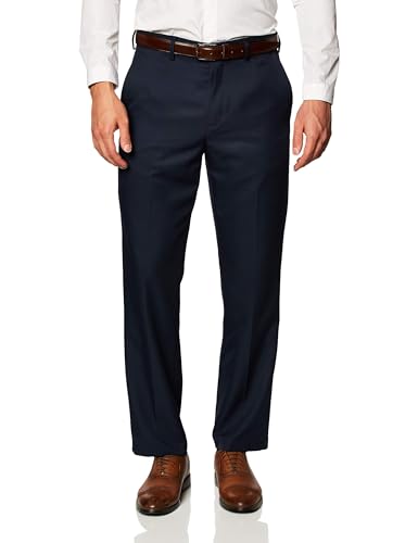 Image of Amazon Essentials Men's Classic-Fit Expandable-Waist Flat-Front Dress Pants