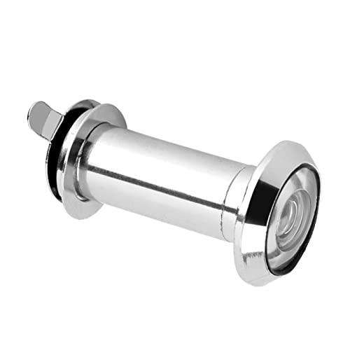 WGFOIP 220 Degree Wide Angle Door Viewer, Polished Chrome Door Spy Hole Peephole with Privacy Cover for Front Door Safety