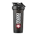 Produktbild MaxiNutrition Protein Shaker für Eiweiß Getränke, 700 ml, schwarz, mit Edelstahl Kugel, klumpenfrei shaken, Klickverschluss