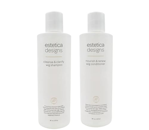 Estetica Designs Wig Shampoo & Conditioner Wig Cap Bundle Not Just Wigs Care Sheet