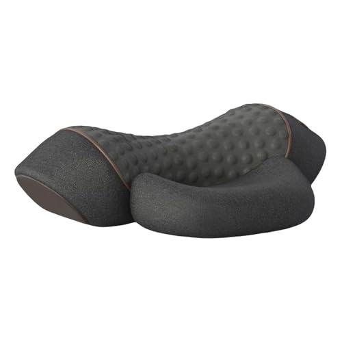 Masseur de cou 3 en 1, meilleur masseur de cou, oreiller de massage 3 en 1 pour le cou et les épaules avec chaleur, pour tissus profonds (gris foncé)