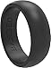 BANDED GLORY Silicone Wedding Ring for Men Rubber Wedding Bands - Skin Safe, Soft - 8.7mm Classic Men's Black 12