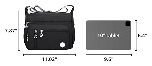 Bolso COOLOME para mujer, bandolera, impermeable, con múltiples bolsillos miniatura 3