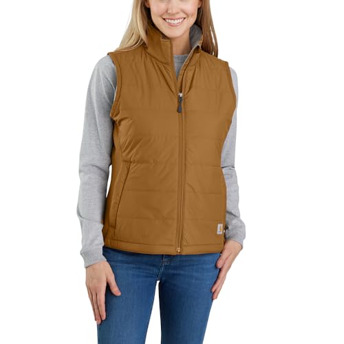 Image of Carhartt Women's Rain Defender Relaxed Fit Lightweight Insulated Vest, Carhartt Brown, XL Plus