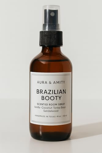 Image of Aura & Amity Premium Room & Linen Spray - Handmade Luxury Fabric & Home Fragrance Mist, Long-Lasting & Eco-Friendly (Brazilian Booty)