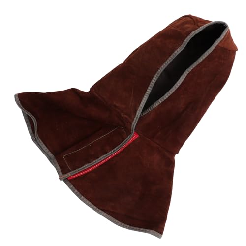 TOBBOMEY Welding Protective Hood Flame-retardant Welding Cap with Neck and Shoulder Draped Protection Welder Hat for Men and Women Adjustable Head Cover Random Color