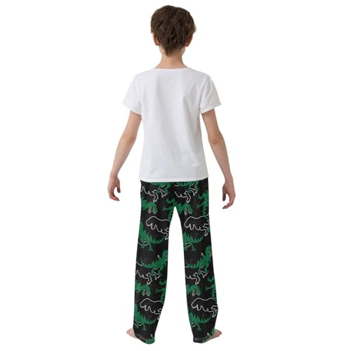 ZZKKO Dino Dinosaur Grunge Boys Pants for Kids Jogger Pants with Pockets S-XL3