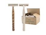 Eco-Friendly Razor | Disposable | Recycled Material | Men & Women Shaving Razor | Twin Blade | Biodegradable Wheat Straw, 100 Count (Pack of 1)