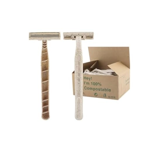 Generic Eco-Friendly Razor | Disposable | Recycled Material | Men & Women Shaving Razor | Twin Blade | Biodegradable Wheat Straw, 50 Count (Pack of 1)