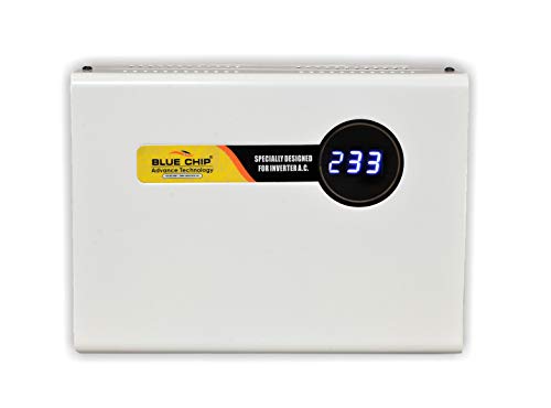 Image of BLUECHIP 4kVA Wall Mount Voltage Stabilizer for Upto 1.5 Ton AC for Home | Working Range - (150-300 V) | with Digital Display and Wall Mount Screws