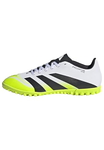Adidas Unisex Club Turf Football Boots, FTWR White/Core Black/Lucid Lemon, 42 EU