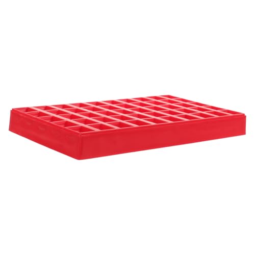 Caja organizadora de monedas color rojo de plástico