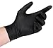 Black Disposable Nitrile Exam Gloves – 4.5 mil, Powder-Free, Latex-Free – Disposable Gloves for Food Handling, Tattoo, Automotive, Cleaning, Medical, and Industrial Use (100 PCS/Box) (X-Large)