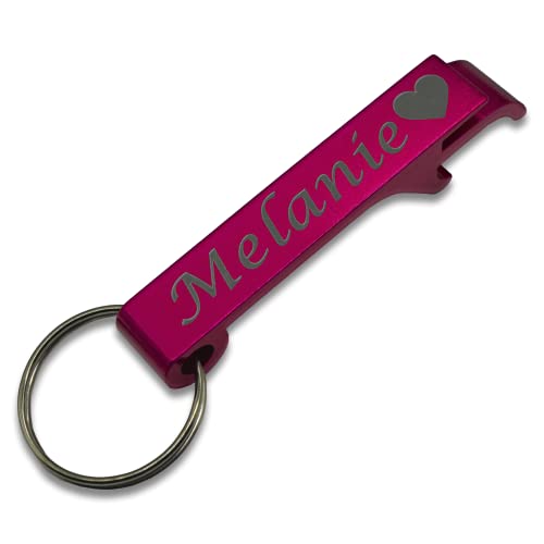 Flaschenöffner Schlüsselanhänger mit Name Wunschname personalisiert...