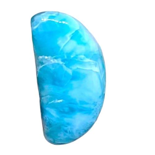 Larimar cabochon de qualité premium 28x14x5mm pour haute joaillerie