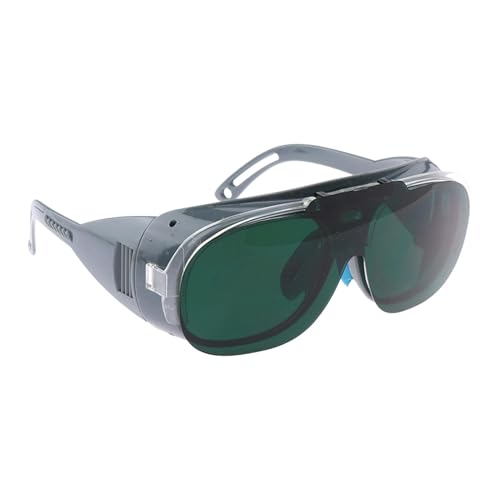 Image of Welding Glasses For Men - Safety Glasses Over Eyeglasses | Welding Brazing Protective Glasses | Eye Protection Anti-Glare Lens | Safety Goggles | Wrap Around Spectacles For Soldering, Torching