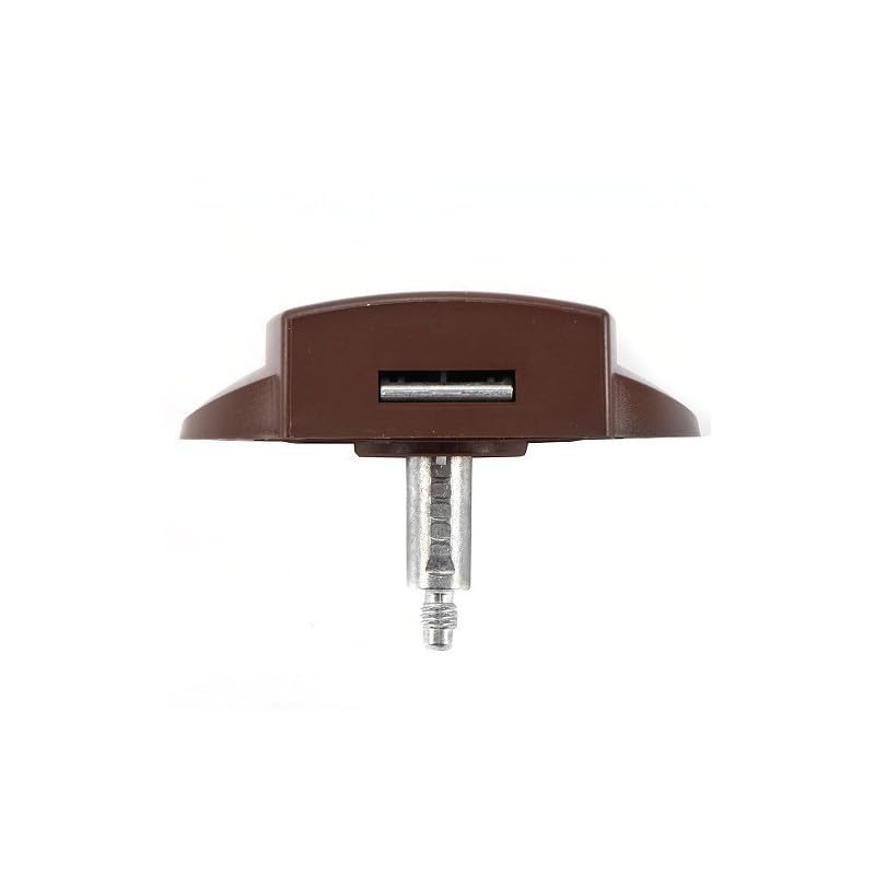 Serrure à poussoir marron sans encoches pour placard | Robuste & Compacte