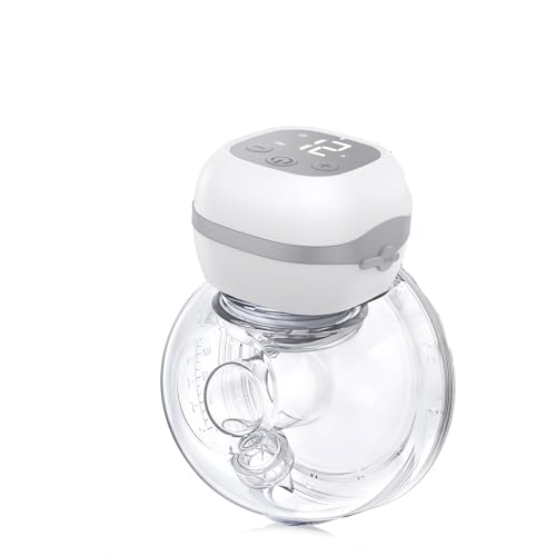 Haokoo Electric Breast Pump Wearable Hands-Free & Ultra Quiet 40dB Portable Pump with 3 Modes & 12 Levels Long Battery Lightweight 201g for Working & Nursing Moms BPA-Free