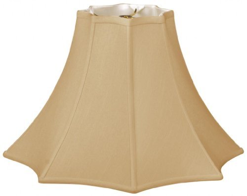 Royal Designs 8 Sided Top Bottom Bell Basic Lamp Shade, Antique Gold, 6 x 16 x 10.75 Royal Designs 8 Sided Top Bottom Bell Basic Lamp Shade, Antique Gold, 6 x 16 x 10.75