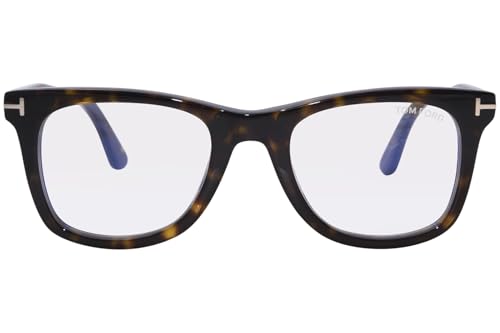 Image of Tom Ford FT5970-B 052 Eyeglasses Men's Dark Havana Full Rim 50mm w /Clip On