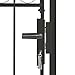 vidaxl Black Steel Arched Fence gate 39.4x98.4 for Garden/Patio Versatile Application with Adjustable Height