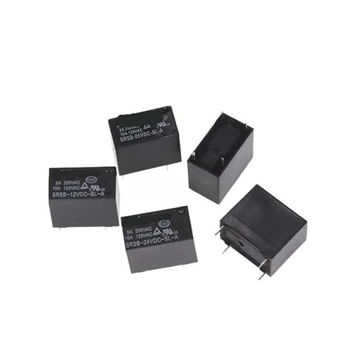 Relé de 4 pines SRSB-24VDC-SL-A para placa PCB interruptor de 5A normalmente abierto 2