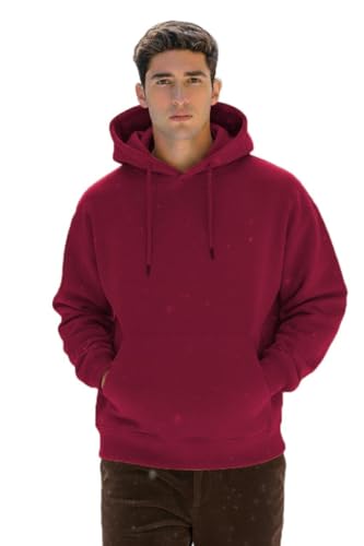 Image of 350 GSM Heavyweight 100% Cotton Hoodie for Men and Women | Bio Washed Full Sleeve Hooded Sweatshirt | Warm Winter Casual Regular Fit Hoodie | Made in India | S to XXL