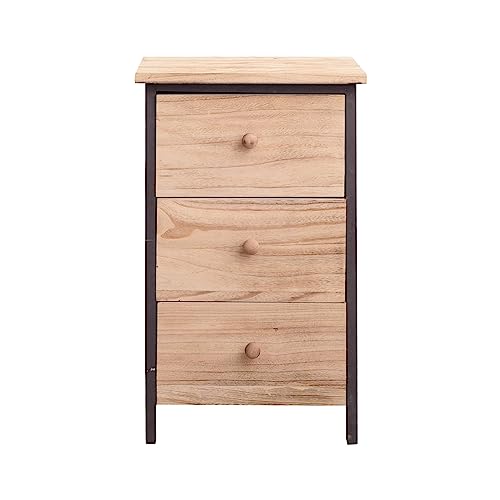 Rebecca Mobili Comodino industrial, cassettiera 3 cassetti,...