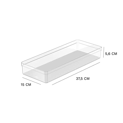 Organizador de Gavetas Clear Ou 37,5 X 15 X 5,6 Cor:Natural
