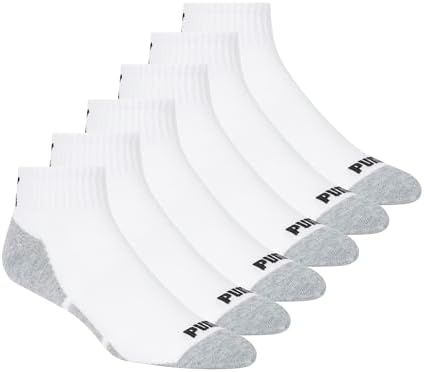 PUMA Men's 6 Pack Quarter Crew Socks Men's Socks (pack of 6)