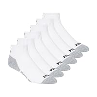 Puma Socks - United Legwear Men's Quarter Cut Socks, White, 10-13/6-12 (Pack of 6)