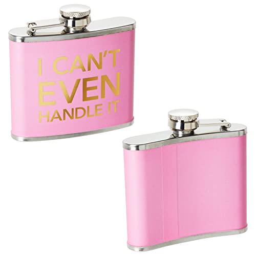 4-Pack Stainless Steel 5 Ounce Flask For Women In 4 Designs, Liquor Canteen For Girls Trip Gifts, Wedding, Bachelorette Party Favors, Bridesmaids (Yellow, Blue, Pink, Rose Red) #TOP7