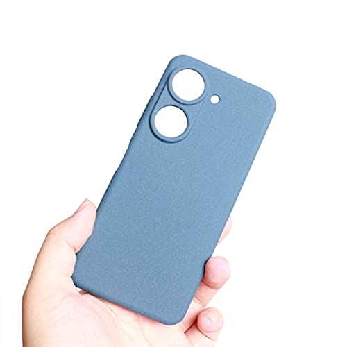 Coque Asus Zenfone 10 5G QUIETIP en silicone bleu avec protection d'écran