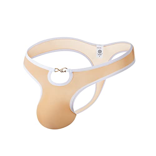 COMLIFE Men's Solid Color Three-dimensional Pouch Thong Ice Silk Breathable Briefs3