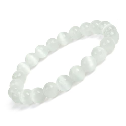 Image of Reiki Crystal Products Natural Crystal Stone 8 mm Round Bead Bracelet for Men & Women | Stretchable Gemstone Bracelet for Meditation, Yoga, Reiki & Daily Wear